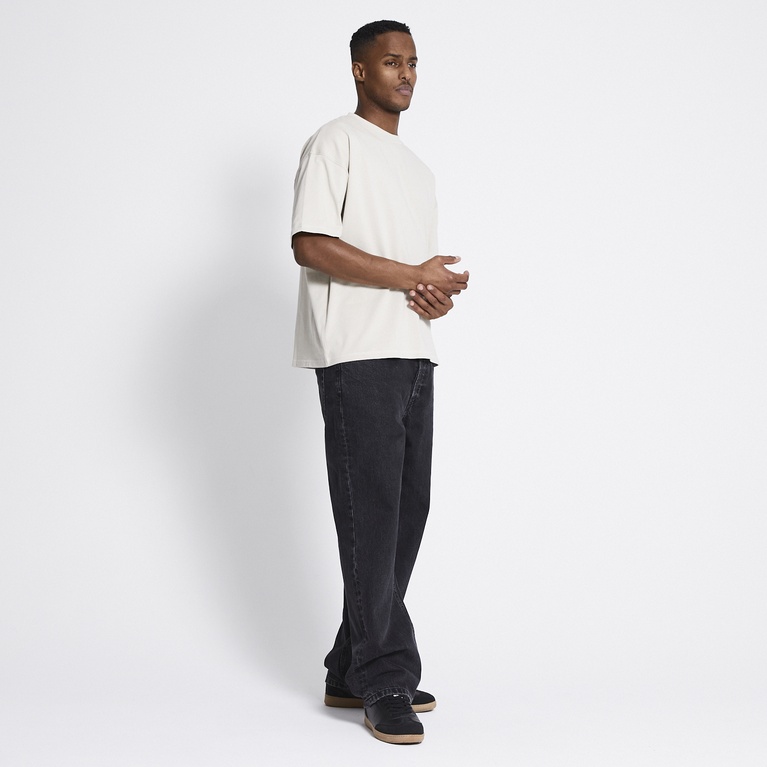 Heavy boxy tee "Mikael" Stone